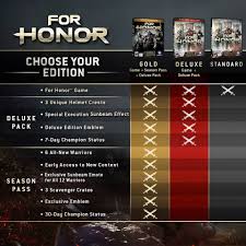 For Honor Deluxe Edition Ubisoft Xbox One 887256024116