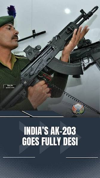 AK-203 ‘Sher’: From Russian design to Indian-made | #shorts #army #rifle #atmanirbharbharat