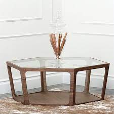 Abbyson Living Newbury Wood And Glass Table In Walnut Ad Ct 222 Coffee Table Table Glass Table