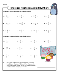 Free Printable Improper Fractions Mixed Numbers Worksheet Homeschool Giveaways Fractions Worksheets Improper Fractions Fractions