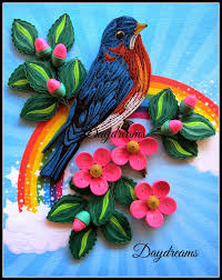Daydreams Quilled Blue Bird Quilling Work Paper Quilling Cards Quilling Designs