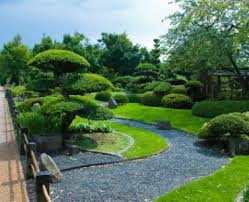 Verzichten sie auf bunte blumen im japanischen garten bilden bäume den rahmen und stehen für den kreislauf des lebens. Japanischer Garten Anlegen Grun Kies Und Wasser