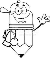 Black and white stage lighting and music frame #1095688 by frisko. Black And White Happy Pencil Student Going To School Vector Images