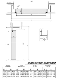 Verifica Dimensioni E Misure Porta Filomuro Comeca Group All Interno Schemi Dettagliati Dei Telai E Delle Dimensioni Disponibili Floor Plans Diagram