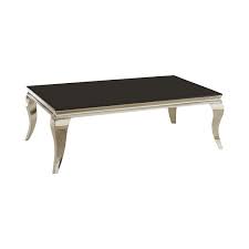 Buy glass chrome coffee table and get the best deals at the lowest prices on ebay! Rectangular Coffee Table Chrome And Black Coaster Fine Fur