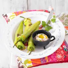 Gefullte Spitzpaprika Mit Kichererbsen Creme Rezept Rezept Gefullte Spitzpaprika Rezepte Spitzpaprika