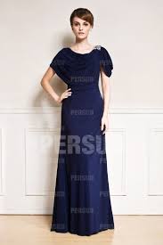 Robe de cocktail simple avec manche courte … robe manche courte pour femme au meilleur prix:bonprix robe bodyflirt noir. Robe Simple Blue Nuit Longue Encolure Drapee Avec Manche Courte Robedesoireelongue Fr