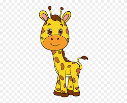 Drawing of a mom and baby giraffe, colored with crayons. How To Draw Baby Giraffe Baby Giraffe Drawing Easy Clipart 5243926 Pinclipart