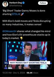 Big Short' Trader Danny Moses is done shorting Tesla