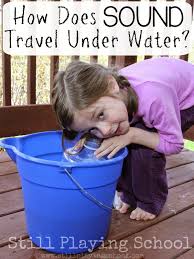 Sound travels much more slowly in air, at about 340 meters per second, only 3 soccer fields a second. Underwater Sound Experiment For Kids Sound Science Science For Kids Science Experiments Kids