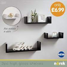 Glass bathroom shelves b&m stores millbrook. B M Stores On Twitter How Amazing Are These Norsk Floating Shelves They Re A Brilliant Way To Add Extra Storage To Your Home There S 3 In Each Set So You Ll Have Plenty Of
