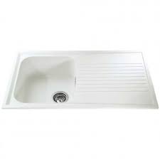 Use your fingers or a spoon to sprinkle the baking soda in the basin of the sink, until the ceramic has been fully coated. Cream Kitchen Sinks