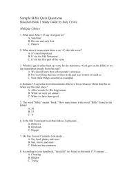 That said, sometimes these elements are emphasized and omitted depending on the genre. Sample Bible Quiz Questions Sympatico