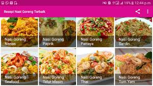 2 butir telur 9 ekor udang kecil, kupas kulitnya 3 ekor cumi, bersihkan semuanya, potong bentuk cincin 1 batang daun bawang, iris tipis 2 sendok makan kecap ikan 2 sendok makan. Resepi Nasi Goreng For Android Apk Download
