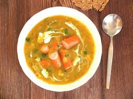 When i was preggers i got a weird this potato soup is so comforting and flavorful. German Potato Soup With Sausages Kartoffelsuppe My Dinner