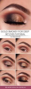 Deep Set Eyes Perfect Ways Of Defining The Shape Glaminati Com Deep Set Eyes Makeup Smokey Eye Makeup Tutorial Gold Smokey Eye