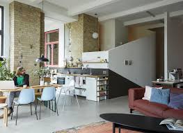 A Tour Of An Architect Couple S Converted Factory In Berlin In 2020 Open Plan Living Room Room Brick Wallpaper Bedroom