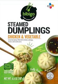 Steamed Dumplings Chicken Vegetable 6 6oz Bibigo Usa Products Share Korean Flavor Food Poster Design Healthy Food Packaging Chicken And Dumplings