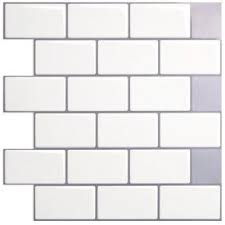 Art3d 6 Sq Ft Peel And Stick 3d Wall Panels White Brick Wallpaper Wall Decal Wall Accent Tv Walls Walmart Com Kitchen Backsplash Kitchen Tiles Backsplash Tile Backsplash