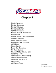 chapter 11 novice procedures