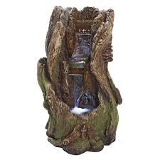 Design Toscano Columbia Falls Stone Bonded Resin Illuminated Garden Fountain Fountain Design Columbia Falls Autumn Garden