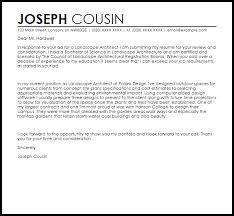 Landscape Architecture Cover Letter Sample Cover Letter Templates Examples