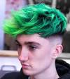 Emerald Green Hair Men