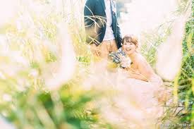 ススキと結婚式の前撮り ウェディング ブライダルフォト 結婚式 写真