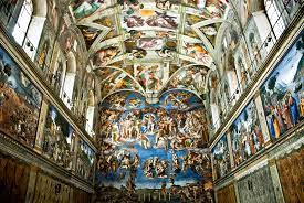 The first section still contains sharp discrepancies in scale between the large figures outside. Learn 7 Facts About The Sistine Chapel