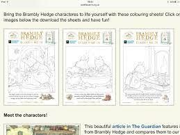 Done with this page on dagdrommar! Brambly Hedge On Twitter Download Some Brambly Hedge Colouring Sheets From The Wildlifewatch Website Https T Co S3gw9shnpe Https T Co Yuqkpjknl3