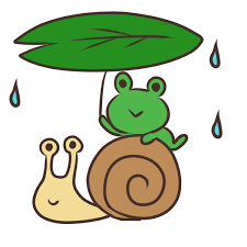 カエルとカタツムリのイラスト | かわいいフリー素材が無料のイラストレイン