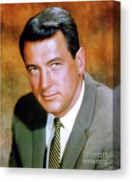 Rock Hudson, Vintage Actor #1 Canvas Print by Esoterica Art Agency