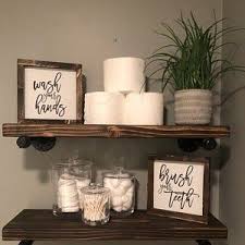 Wash Your Hands Brush Your Teeth Signs Wall Decor Shelf Decor Wood Sign Farmhouse Bathroom Signs Bathroom Decor In 2020 Restroom Decor Small Bathroom Decor Bathroom Shelf Decor