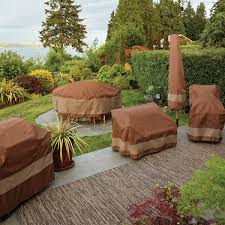 It is made of durable material. Duck Covers Ultimate Mocha Cappuccino 94 Inch Round Patio Table And Chair Set Cover With Umbrella Hole Utru9629 Bellacor