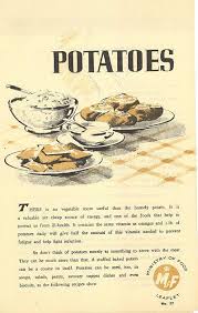 Min Of Food Potatoes War Recipe Cooking Advice Wartime Recipes