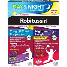 Relieves chest congestion loosens mucus and phlegm soothes throat. Children S Robitussin Day Night Cough Chest Congestion Dm Dextromethorphan Grape Fruit Punch Flavors 4 Fl Oz 2pk Target