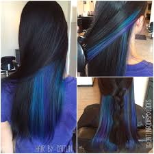 For a year, i had purple highlights underneath my long brown hair. Underlights Purple And Blue Hair Peacock Hair Galaxy Hair Jewel Tone Hair Colorful Hair Dark Hair With Colors Hair Styles Underlights Hair Peekaboo Hair