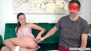 Stepbrother helping his stepsister Madi Laine with the Touch Me Challenge  for more views - XNXX.COM