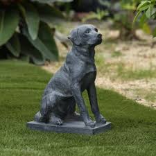 Concrete Dog Statue Wayfair Let this concrete dog statue guard your garden!
