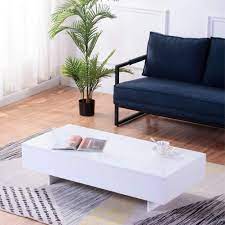 Cut out all boards except h. Goldfan Modern Rectangle Coffee Table High Gloss Coffee Table For Living Room Home Office Furniture White Buy Online In United Arab Emirates At Desertcart Ae Productid 72491624