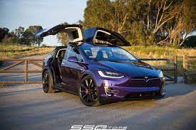 Tesla Model X In Purple Color Tesla Model X Tesla Car Models Tesla Model