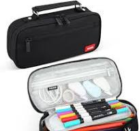 iSuperb Portable Pencil Case Washable Polyester Big Large Capacity Pen  Organizer Storage with Compartments Zipper Stationery Pouch Cosmetic Bag