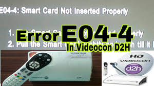 How To Resolve Error E04 4 In Videocon D2h Stb Youtube