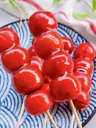 Sugar Coated Haws On A Stick Recipe Chinese Street Food Tanghulu Recipe Chinese Street Food Food Street Food