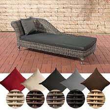Clp Poly Rattan Sun Lounger Savannah Recamiere Armrest Left Incl 10 Cm Thick Cushions Premium Quality 5 Patio Furniture Pillows Sun Lounger Cool Furniture