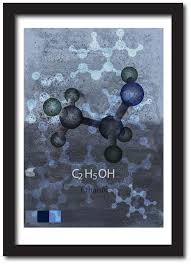 Alcohol Molecule Print Wall Art Periodic Table Science Etsy Molecule Art Science Art Art Education