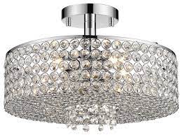 Maybe you would like to learn more about one of these? Ove Decors Monaco Iii 5 Light Led Semi Flush Mount Chrome And Crystal Contemporary Flush Mount Ceiling Lighting By Ove Decors Houzz