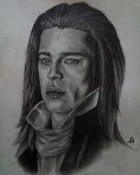 Portrait Drawing of Brad Pitt as a Vampire from Interview with the Vampire