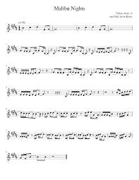 Malibu Nights Lany Sheet Music For Violin Solo Musescore Com