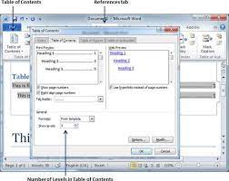 Table Of Contents In Word 2010 Tutorialspoint